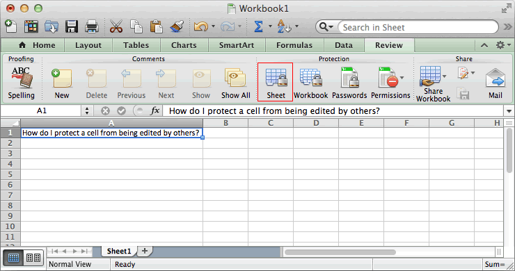 How to freeze specific cells in excel